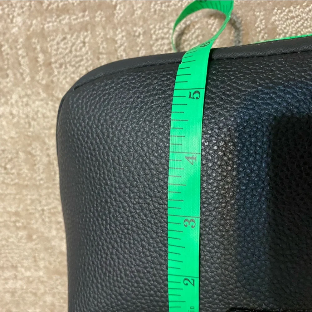NWT {Sephora} Everyday Cosmetic Bag/Zip Pouch ~ Black Faux Leather